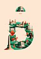 Wanderlust Alphabet – A-E on Behance