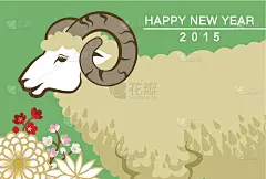羊和花，侧视图