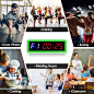 Amazon.com: Seesii Reloj de temporizador de gimnasio para gimnasio en casa, temporizador de gimnasio con control remoto, cronómetro de entrenamiento de cuenta regresiva/arriba con pantalla LED, temporizador de intervalo de gimnasio digital para Crossfit, 