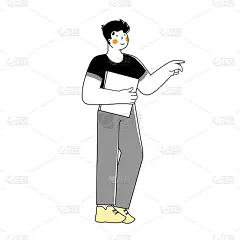 人呈现产品，伟大的设计适用于任何目的。矢量插图设计。