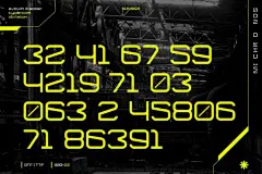 未来赛博朋克机能智能海报电影标题徽标logo设计无衬线英文字体包 Michronos Font插图1