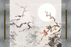 古风素雅古典工笔画背景PSD  - 源文件下载【酷图网】禅意挂画,线稿图,插画,复古风,中国风,日系风,餐饮,品牌设计,极简风格,装饰画,元素,国潮,文化,素材,包厢挂画,素雅,格调,低调,唯美,画框,古风,花边,屏风