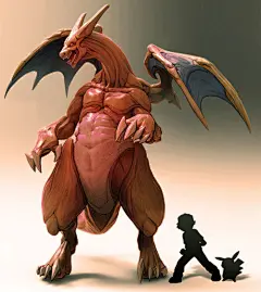 喷火龙肿么了 看国外达人的《宠物小精灵》重口画作