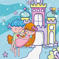 动画片,女孩,男孩,爱的,可爱的,热情,浪漫,小的,儿童,爱