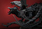 Tiamat, Florent Desailly : Tiamat I did for Lord of the print, I wanted to avoid the hydra looks, but the five head version ended up very cluttered, I still like the one head version a lot especially the main head.

A lot of elements were grabbed from pre