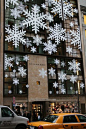 giant paper snowflakes.