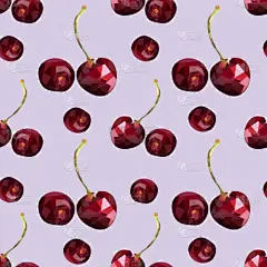 樱桃,红色,式样,浆果,低的,折纸工艺,清新,几何形状,纺织品,食品