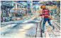 Cold In Yokohama Series : Thank you all for following the "Cold in Yokohama" illustrations series! I decided to collect all the illustrations in one project. Also I wanted to share the final, almost 20 minute tutorial movie!