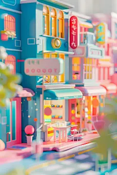 3D电商店铺场景创意设计