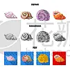 动物,标志,夏天,螺线,自然,图像,矢量,装饰,收集,设计