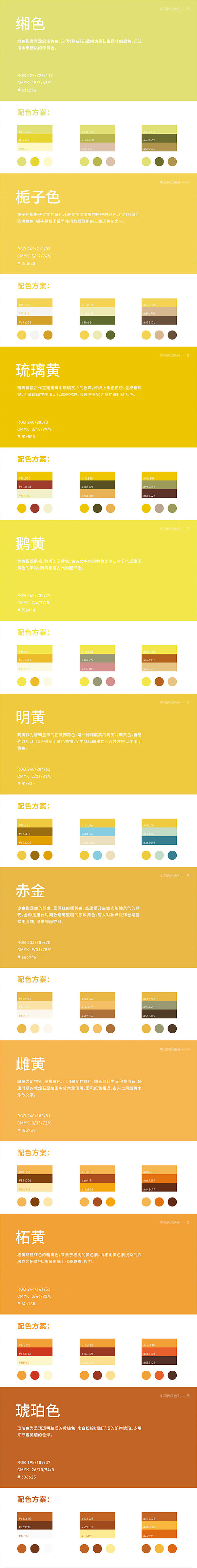 中国传统色彩---黄