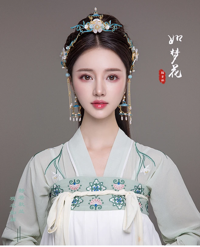 汉服头饰古风发饰套装古代超仙复古气质古装明制流苏全套配饰品女-tmall.com天猫-花瓣网