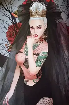 插画 ： 没有花臂的美女插画家不是好纹身师-小众生活-靠垫儿