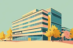 城市医院手绘主题