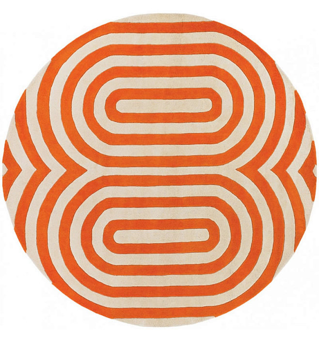 现代风格圆形条纹地毯贴图