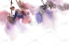 花的背景。松散的水彩花。婚礼请柬设计