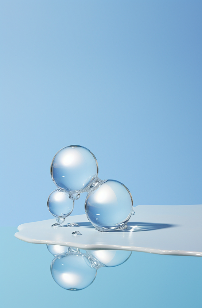 small balls floating...