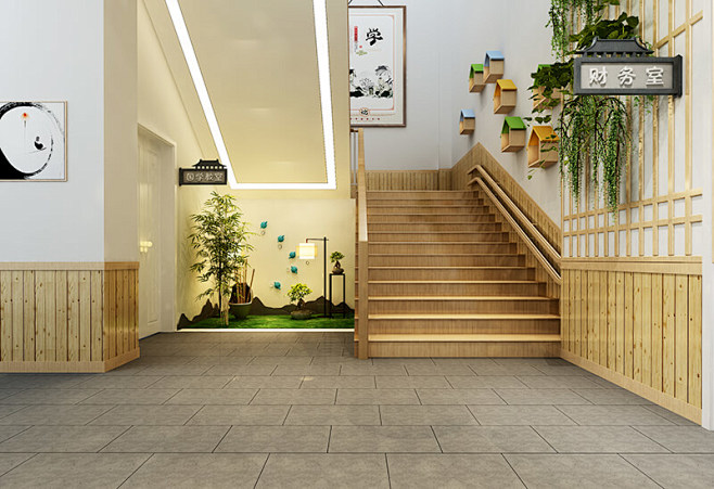 幼儿园楼梯间设计效果图