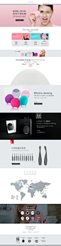 #海外旗舰店#Foreo# #洁面仪# #Web# #界面# #色彩# #插画# #专题# #无线端# #首页#