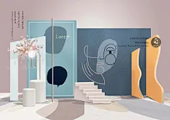 成都凡时羽设计工作室-室内 婚礼手绘作品 ｜ 后现代主义风婚礼场景-婚礼手绘案例-成都凡时羽设计工作室作品-喜结网