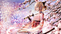 Anime 3840x2160 anime girls katana Sakura Saber miko Fate/Grand Order Fate Series cherry blossom anime