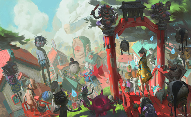 zeenchin的知名画集返童以香艳的米婆和淘气的小鬼为主角主要表现儿童