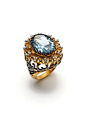 Azaara Oversized Sunburst CZ Ring