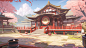 A 2D game scene, Oriental style --ar 1920:1080 --niji 5