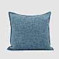 『小香风』高端现代诧寂伊比萨岛屿蓝色粗花呢棉麻靠垫样板间抱枕-淘宝网