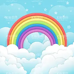 彩虹  - 源文件下载【酷图网】彩虹,自然现象,彩虹背景,彩虹壁纸,卡通,天气,光学现象,天虹,美丽漂亮,简笔画