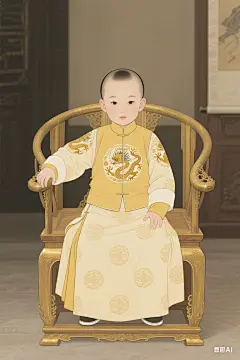 手绘清朝皇帝画像 (1)