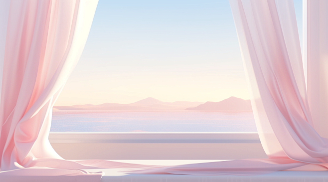 window, white curtai...