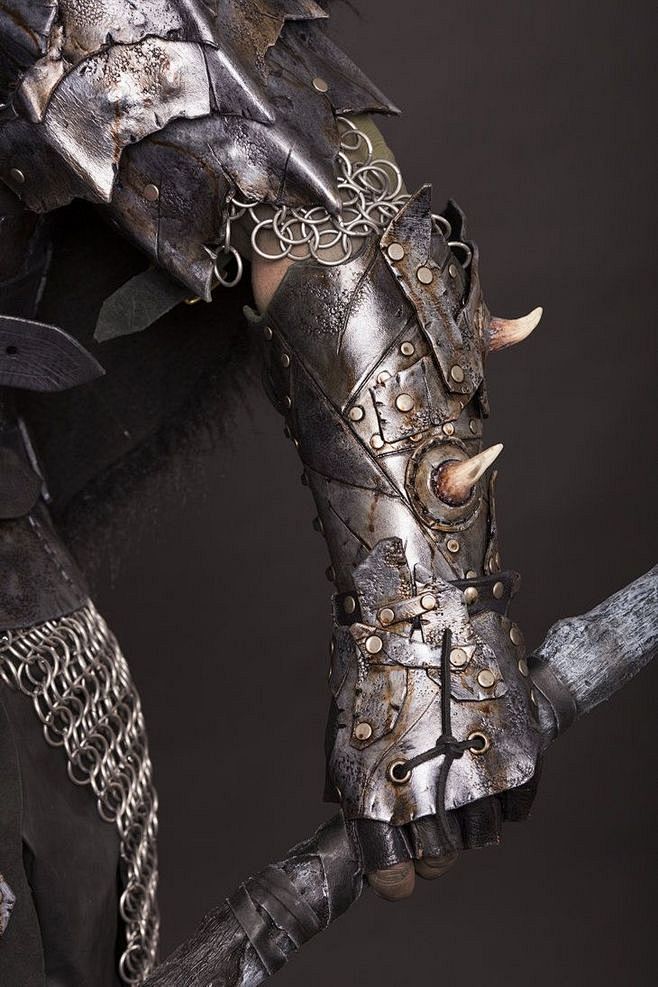 leather bracer orc /...