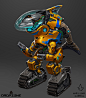 Dropzone Tank Pilot- Torpedo, Kory Hubbell : Here is some artwork from a while back for the game Dropzone, art directed by Ted Terranova. https://store.steampowered.com/app/572520/Dropzone/

These were made to be presented in game with idle animations app