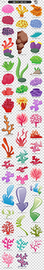 卡通海底植物图片素材海草