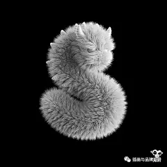 插画丨毛茸茸的3D字母小怪兽！可爱！想rua！ : 60万插画师共同关注→插画与品牌设计