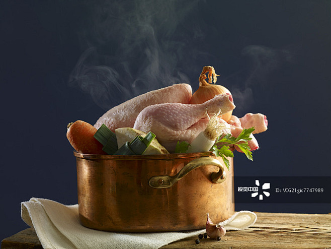 Stewing chicken with...
