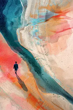 AI数字艺术创意大海沙滩海滩摄影图壁纸