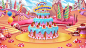 Candy world - Playground Disney on Behance _c4d-梦幻场景_T2020117 