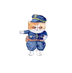 #钢笔淡彩##插画本分享# 猫不悦系列，“还不来吸我？！”
@手绘插画 @本意绘片馆 @手绘插画教程 ​​​​
