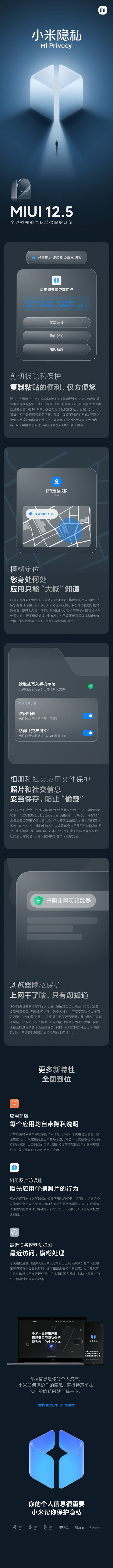 #MIUI12.5# 全球领先的隐私增强...