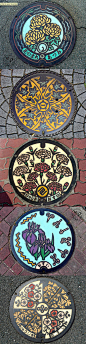 五颜六色的彩绘井盖~Colorful & Unique Manhole Covers
