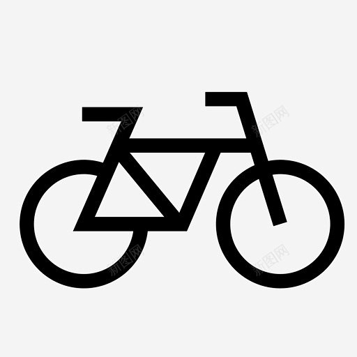 自行车两轮车交通工具图标 标志 UI图标...