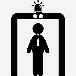 机场安检门图标