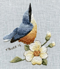 花鸟刺绣 - 图片