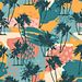abstract creative seamless pattern with tropical