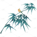 手绘-工笔画竹子植物贴纸9