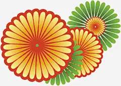 手绘菊花圣诞贺卡高清素材 圣诞 菊花 贺卡 免抠png 设计图片 免费下载