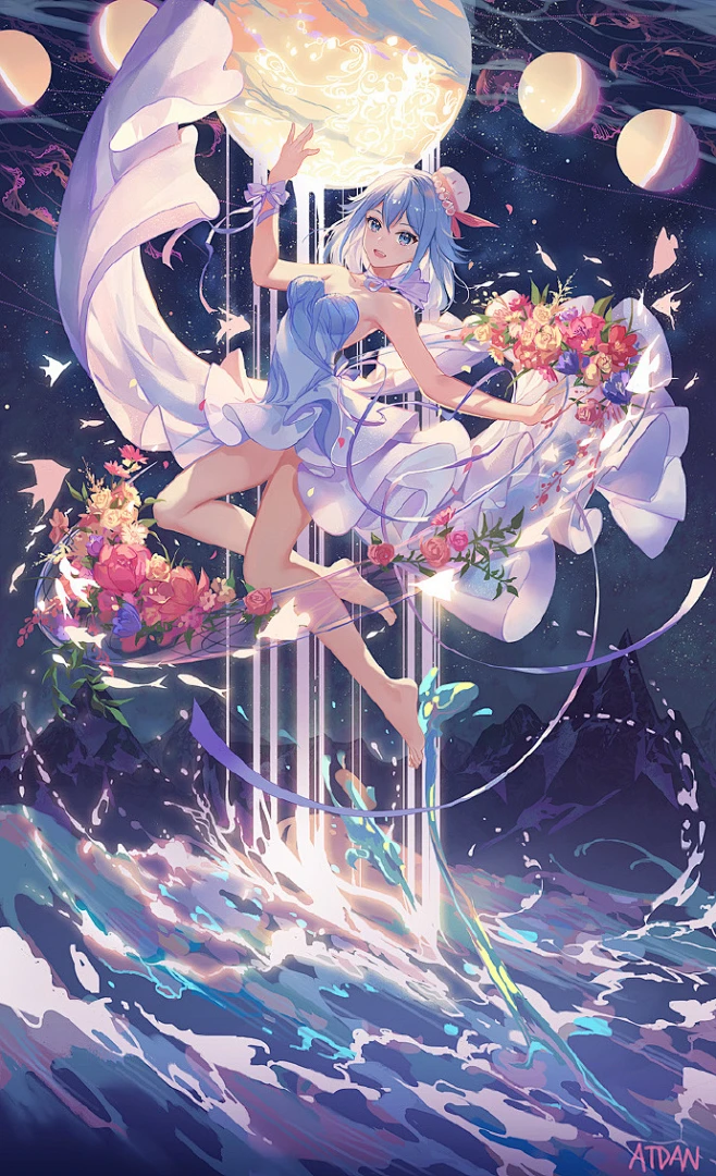 一组清新少女绘 画师ATDAN@小原原原子Dan -pid:6662895,twi@Atdan86 -花瓣网