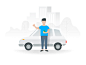 Sell your car illustration : Illustration that I did for one project that I'm working now.
I know that this style really similar that doing one great designer, but I can't do nothing with myself, just tried to use it once :)
S...